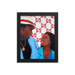 "Love is GUCCI" Framed print
