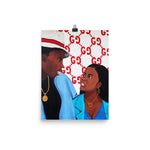 "Love is GUCCI" print