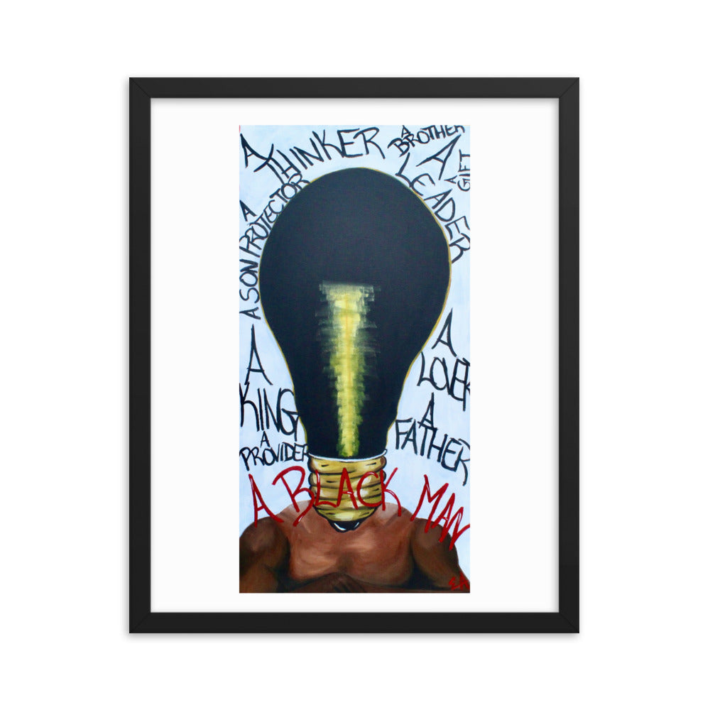 A BLACK MAN Framed poster