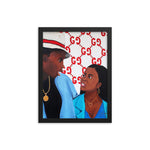 "Love is GUCCI" Framed print