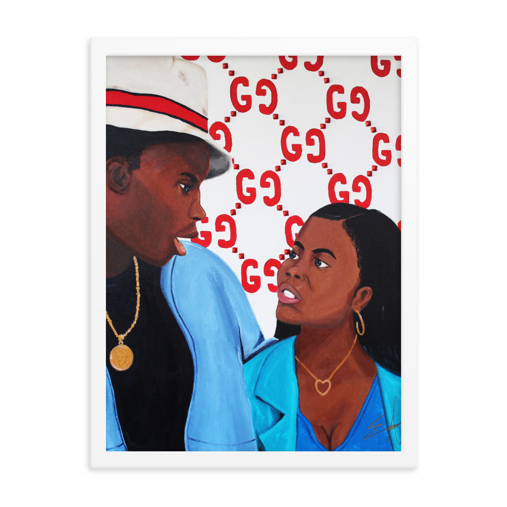 "Love is GUCCI" Framed print