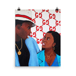 "Love is GUCCI" print