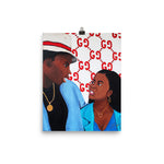 "Love is GUCCI" print