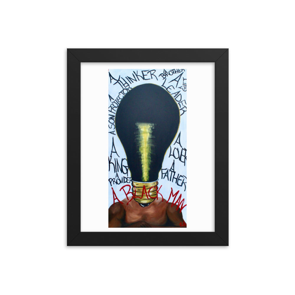 A BLACK MAN Framed poster